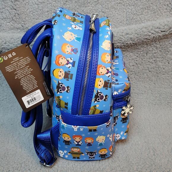 NWT Loungefly Disney Frozen Mini Backpack All Over Design Elsa Anna Olaf Sven Loungefly Disney Frozen Mini Backpack All Over Design Elsa  main image 3